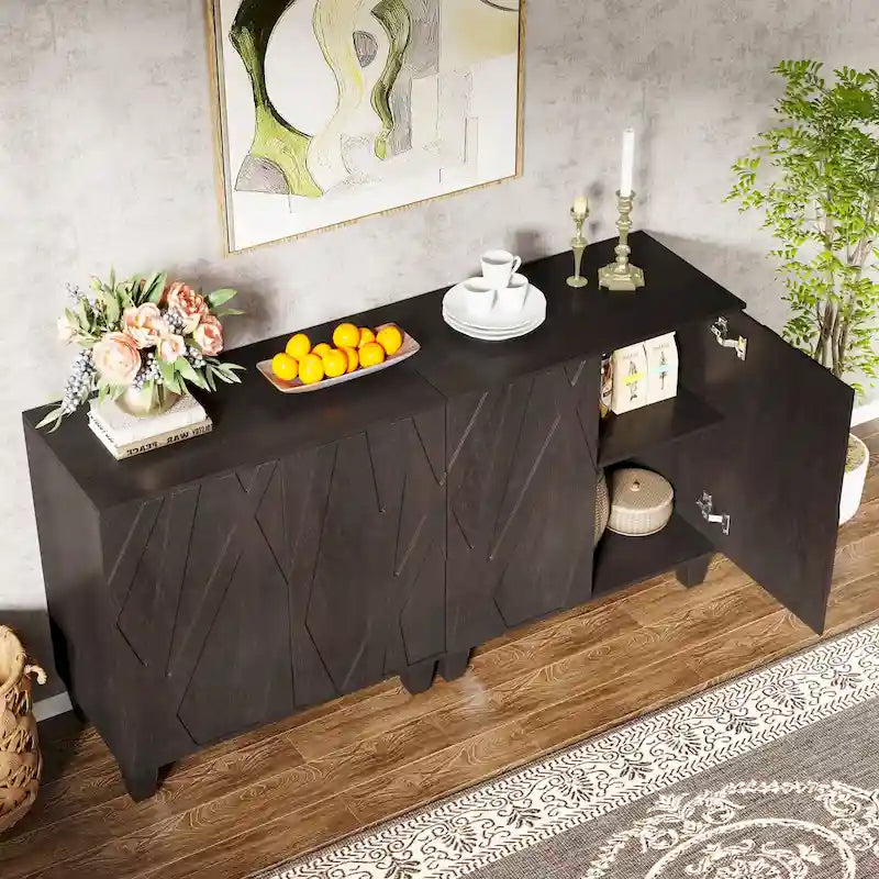 Buffet de 140 cm avec rangement pour cuisine et salle à manger