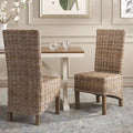 Chaises de salle à manger SAFAVIEH Candy en osier naturel (lot de 2) - 48 cm L x 56 cm P x 104 cm H