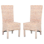 Chaises de salle à manger SAFAVIEH Candy en osier naturel (lot de 2) - 48 cm L x 56 cm P x 104 cm H