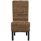 Chaises de salle à manger SAFAVIEH Candy en osier naturel (lot de 2) - 48 cm L x 56 cm P x 104 cm H