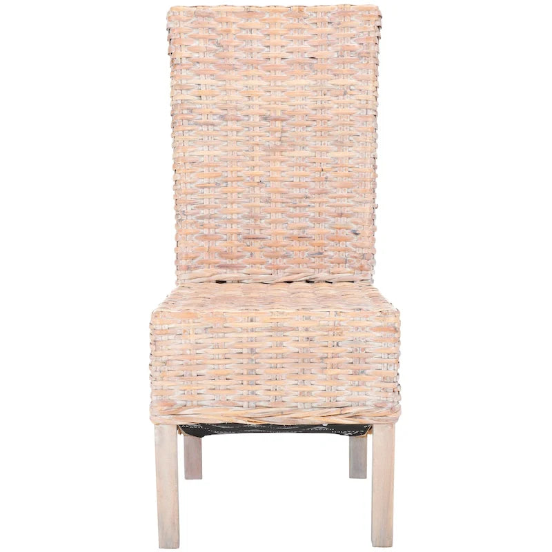 Chaises de salle à manger SAFAVIEH Candy en osier naturel (lot de 2) - 48 cm L x 56 cm P x 104 cm H