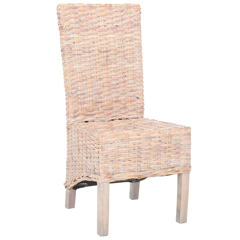 Chaises de salle à manger SAFAVIEH Candy en osier naturel (lot de 2) - 48 cm L x 56 cm P x 104 cm H