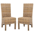 Chaises de salle à manger SAFAVIEH Candy en osier naturel (lot de 2) - 48 cm L x 56 cm P x 104 cm H