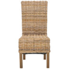 Chaises de salle à manger SAFAVIEH Candy en osier naturel (lot de 2) - 48 cm L x 56 cm P x 104 cm H