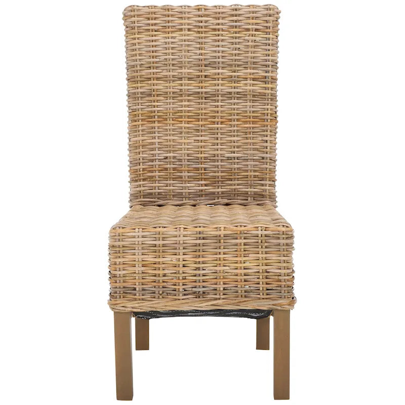 Chaises de salle à manger SAFAVIEH Candy en osier naturel (lot de 2) - 48 cm L x 56 cm P x 104 cm H