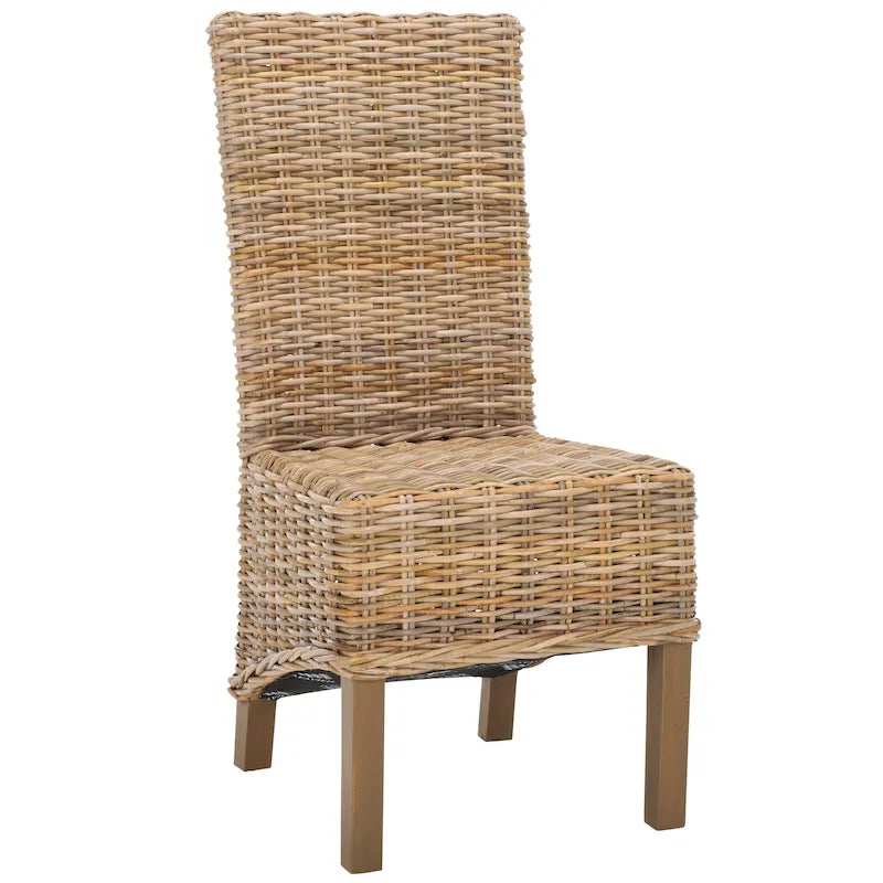 Chaises de salle à manger SAFAVIEH Candy en osier naturel (lot de 2) - 48 cm L x 56 cm P x 104 cm H