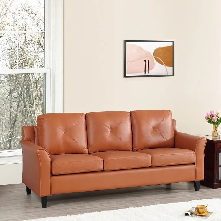 Canapé capitonné Raelynn - Canapé moderne et abordable en microfibre pour petits espaces, salon, chambre