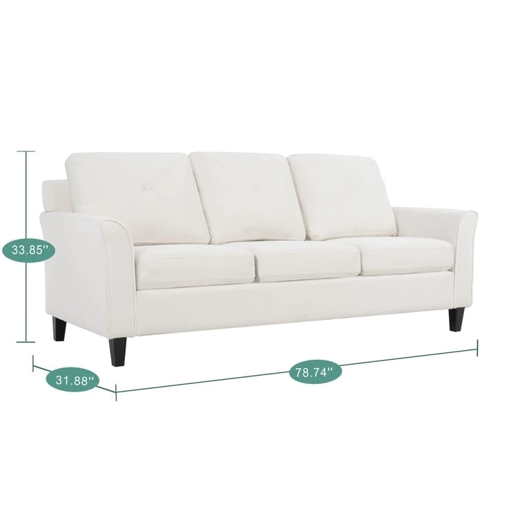 Canapé capitonné Raelynn - Canapé moderne et abordable en microfibre pour petits espaces, salon, chambre