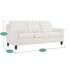 Canapé capitonné Raelynn - Canapé moderne et abordable en microfibre pour petits espaces, salon, chambre