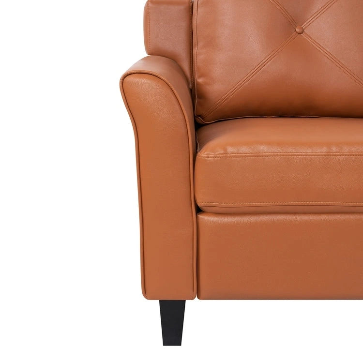 Canapé capitonné Raelynn - Canapé moderne et abordable en microfibre pour petits espaces, salon, chambre