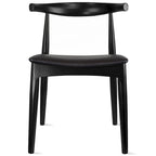 Chaises de salle à manger en bois massif naturel, assise rembourrée en similicuir ou en tissu beige et structure en chêne