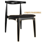 Chaises de salle à manger en bois massif naturel, assise rembourrée en similicuir ou en tissu beige et structure en chêne