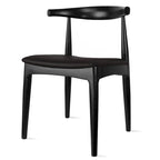 Chaises de salle à manger en bois massif naturel, assise rembourrée en similicuir ou en tissu beige et structure en chêne