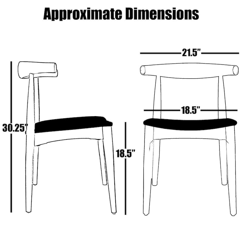 Chaises de salle à manger en bois massif naturel, assise rembourrée en similicuir ou en tissu beige et structure en chêne