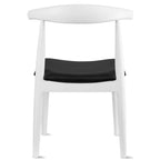 Chaises de salle à manger en bois massif naturel, assise rembourrée en similicuir ou en tissu beige et structure en chêne