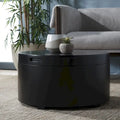 Table basse ronde SAFAVIEH Ioana avec plateau et rangement - 58,4 cm (L) x 58,4 cm (P) x 33 cm (H)