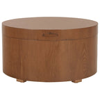 Table basse ronde SAFAVIEH Ioana avec plateau et rangement - 58,4 cm (L) x 58,4 cm (P) x 33 cm (H)