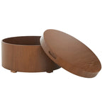 Table basse ronde SAFAVIEH Ioana avec plateau et rangement - 58,4 cm (L) x 58,4 cm (P) x 33 cm (H)