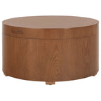 Table basse ronde SAFAVIEH Ioana avec plateau et rangement - 58,4 cm (L) x 58,4 cm (P) x 33 cm (H)