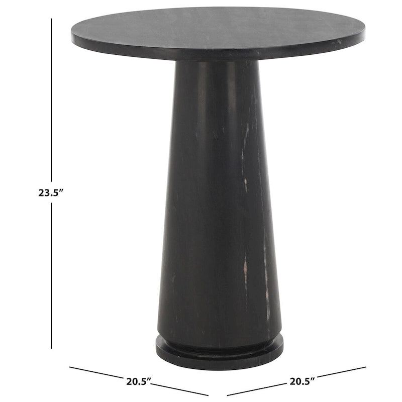 Table d'appoint ronde haute en marbre SAFAVIEH Couture Ghicu - 56 cm L x 53 cm P x 61 cm H