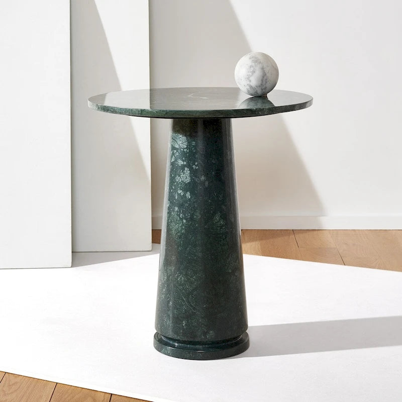 Table d'appoint ronde haute en marbre SAFAVIEH Couture Ghicu - 56 cm L x 53 cm P x 61 cm H