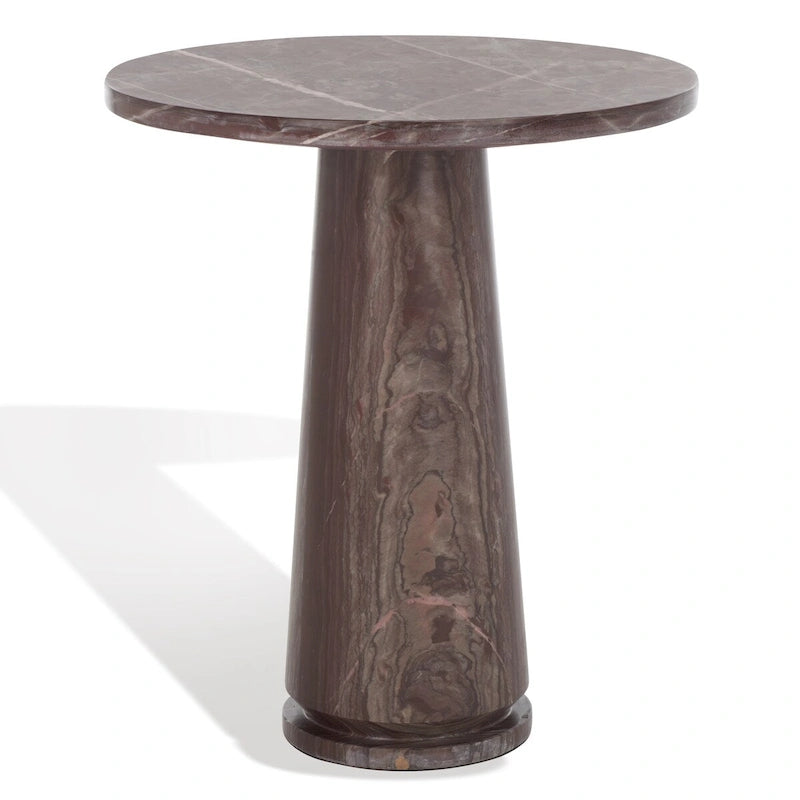 Table d'appoint ronde haute en marbre SAFAVIEH Couture Ghicu - 56 cm L x 53 cm P x 61 cm H