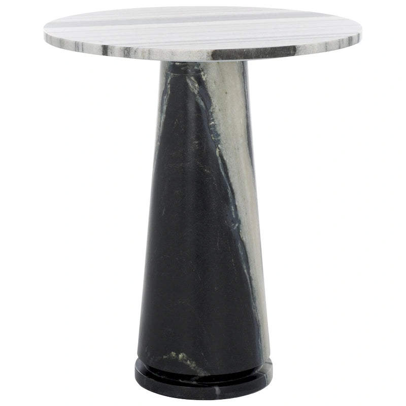 Table d'appoint ronde haute en marbre SAFAVIEH Couture Ghicu - 56 cm L x 53 cm P x 61 cm H