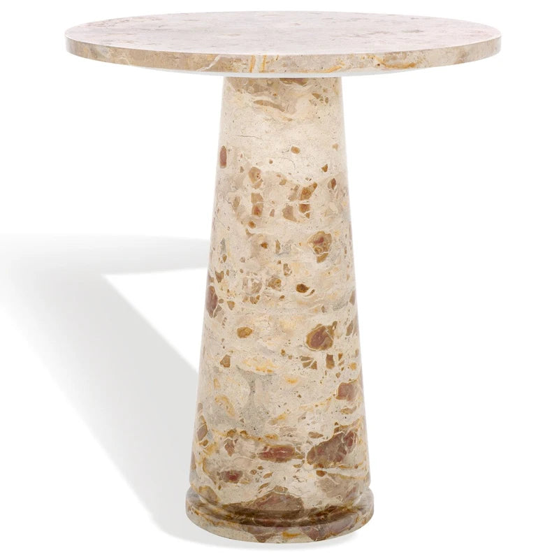 Table d'appoint ronde haute en marbre SAFAVIEH Couture Ghicu - 56 cm L x 53 cm P x 61 cm H