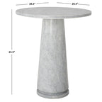 Table d'appoint ronde haute en marbre SAFAVIEH Couture Ghicu - 56 cm L x 53 cm P x 61 cm H