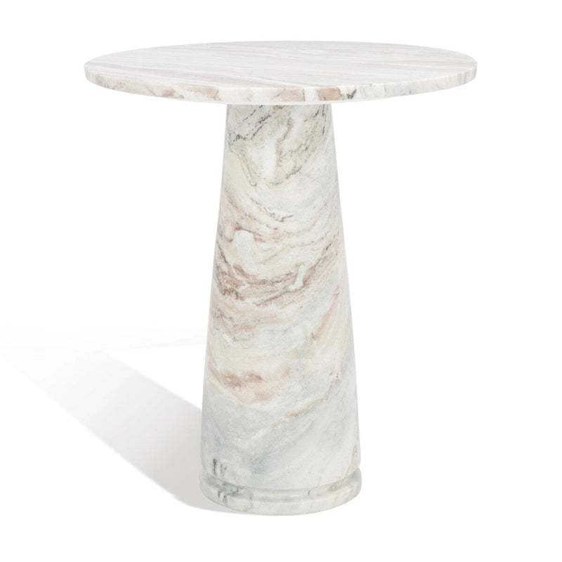 Table d'appoint ronde haute en marbre SAFAVIEH Couture Ghicu - 56 cm L x 53 cm P x 61 cm H