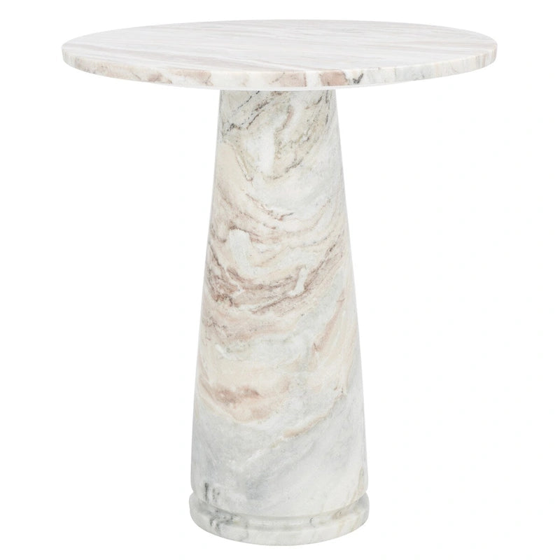 Table d'appoint ronde haute en marbre SAFAVIEH Couture Ghicu - 56 cm L x 53 cm P x 61 cm H
