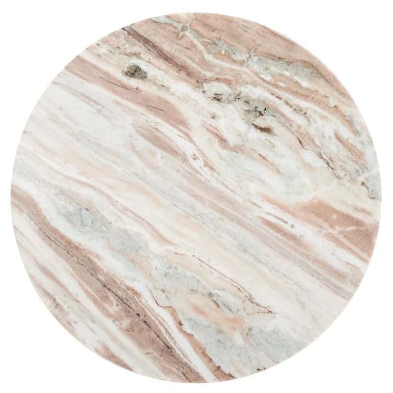 Table d'appoint ronde haute en marbre SAFAVIEH Couture Ghicu - 56 cm L x 53 cm P x 61 cm H