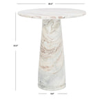 Table d'appoint ronde haute en marbre SAFAVIEH Couture Ghicu - 56 cm L x 53 cm P x 61 cm H