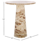 Table d'appoint ronde haute en marbre SAFAVIEH Couture Ghicu - 56 cm L x 53 cm P x 61 cm H