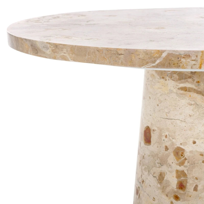 Table d'appoint ronde haute en marbre SAFAVIEH Couture Ghicu - 56 cm L x 53 cm P x 61 cm H