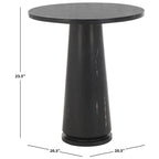 Table d'appoint ronde haute en marbre SAFAVIEH Couture Ghicu - 56 cm L x 53 cm P x 61 cm H