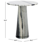 Table d'appoint ronde haute en marbre SAFAVIEH Couture Ghicu - 56 cm L x 53 cm P x 61 cm H