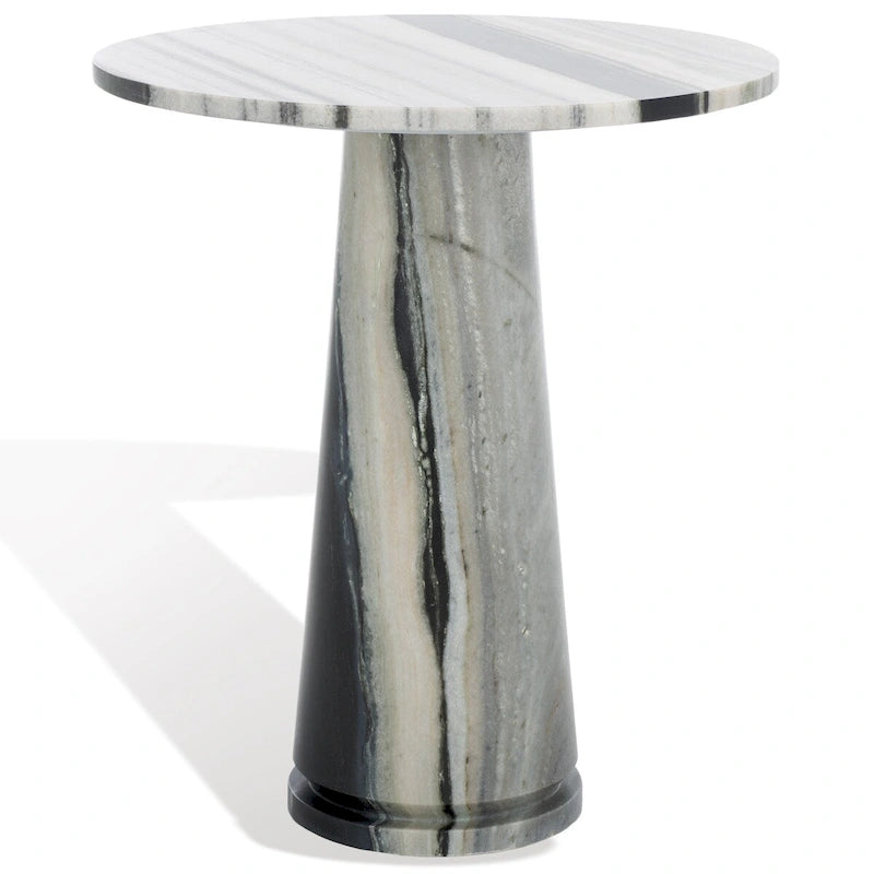 Table d'appoint ronde haute en marbre SAFAVIEH Couture Ghicu - 56 cm L x 53 cm P x 61 cm H