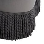Pouf en velours à franges en forme de fleur Katia de SAFAVIEH