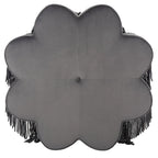 Pouf en velours à franges en forme de fleur Katia de SAFAVIEH