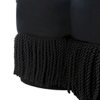 Pouf en velours à franges en forme de fleur Katia de SAFAVIEH