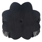Pouf en velours à franges en forme de fleur Katia de SAFAVIEH