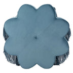 Pouf en velours à franges en forme de fleur Katia de SAFAVIEH