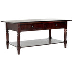 Table basse SAFAVIEH Bama grise à 2 tiroirs - 41,7 cm L x 21,7 cm P x 18,5 cm H - 42 cm L x 22 cm P x 19 cm H