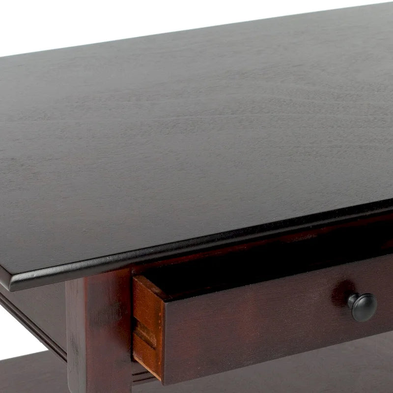 Table basse SAFAVIEH Bama grise à 2 tiroirs - 41,7 cm L x 21,7 cm P x 18,5 cm H - 42 cm L x 22 cm P x 19 cm H