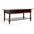 Table basse SAFAVIEH Bama grise à 2 tiroirs - 41,7 cm L x 21,7 cm P x 18,5 cm H - 42 cm L x 22 cm P x 19 cm H