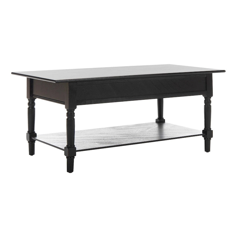 Table basse SAFAVIEH Bama grise à 2 tiroirs - 41,7 cm L x 21,7 cm P x 18,5 cm H - 42 cm L x 22 cm P x 19 cm H