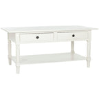 Table basse SAFAVIEH Bama grise à 2 tiroirs - 41,7 cm L x 21,7 cm P x 18,5 cm H - 42 cm L x 22 cm P x 19 cm H