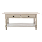 Table basse SAFAVIEH Bama grise à 2 tiroirs - 41,7 cm L x 21,7 cm P x 18,5 cm H - 42 cm L x 22 cm P x 19 cm H