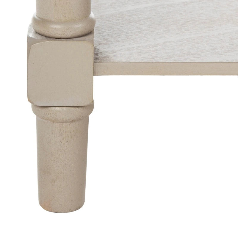 Table basse SAFAVIEH Bama grise à 2 tiroirs - 41,7 cm L x 21,7 cm P x 18,5 cm H - 42 cm L x 22 cm P x 19 cm H